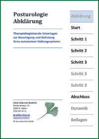 Posturologie Skript zum Behandlungsschritt "Abklrung" von Jens Bomholt: Titelblatt