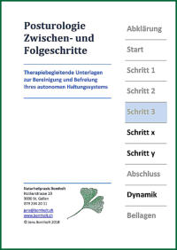 Posturologie Skript zum Behandlungsschritt "Zwischen- und Folgeschritte" von Jens Bomholt: Titelblatt