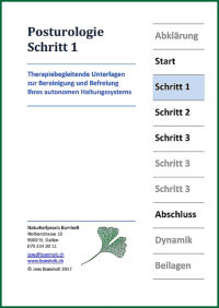 Posturologie Skript zum Behandlungsschritt "Schritt 1" von Jens Bomholt: Titelblatt